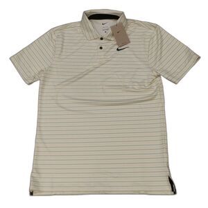 Nike Dri-Fit Men's Golf Short Sleeve Yellow Green Striped Shirt Polo Size Small